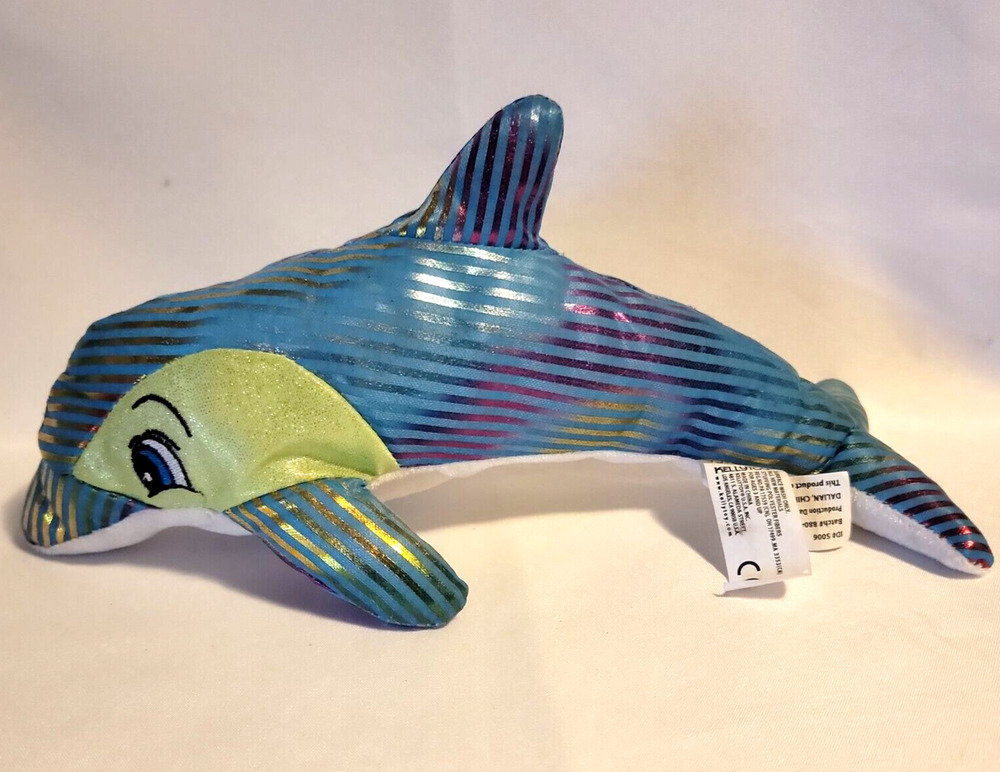 Kellytoy 2019 Dolphin Metallic Rainbow Shiny Plush